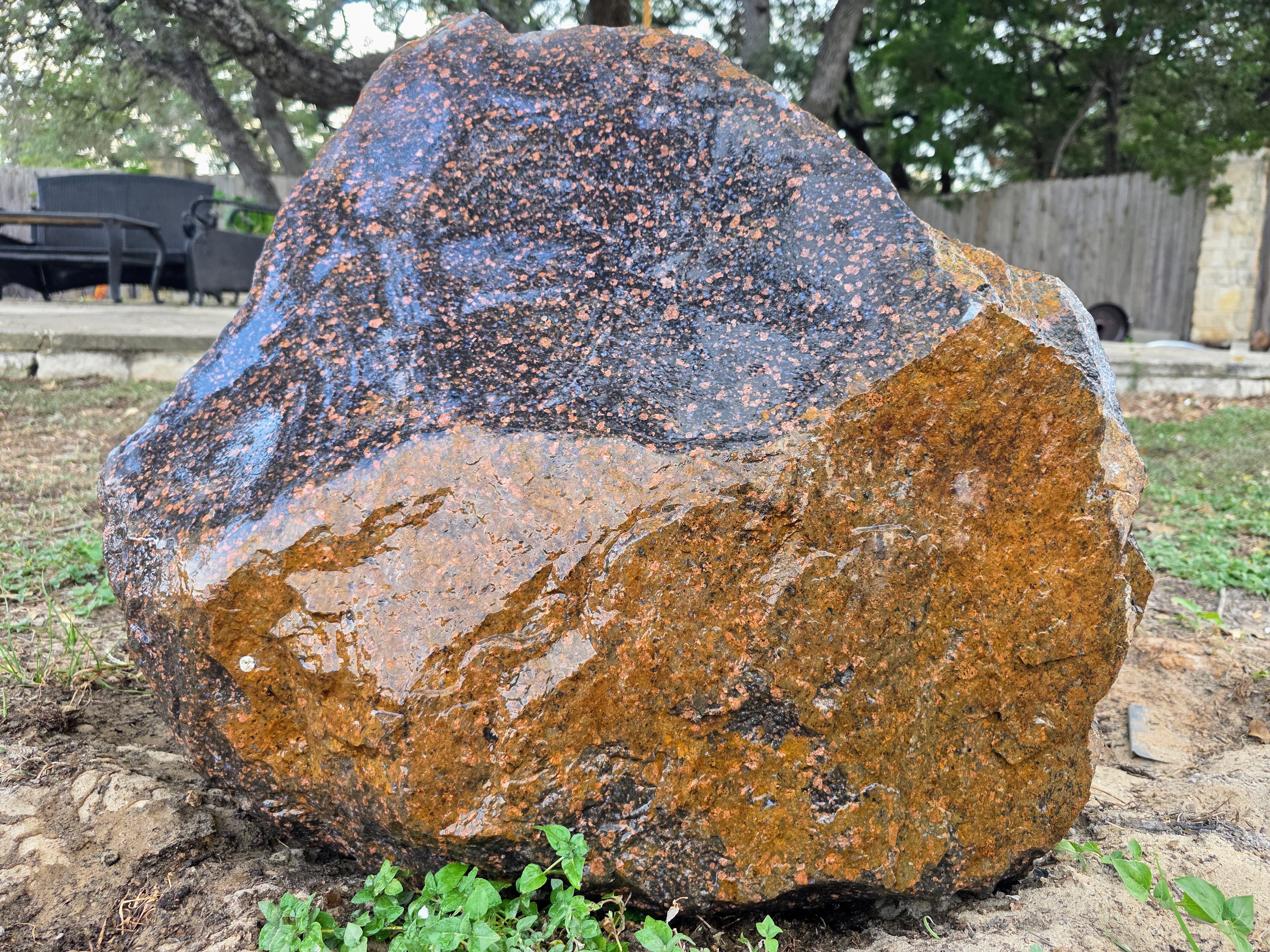 The 300 lb llanite boulder from the Baby Head roadcut.